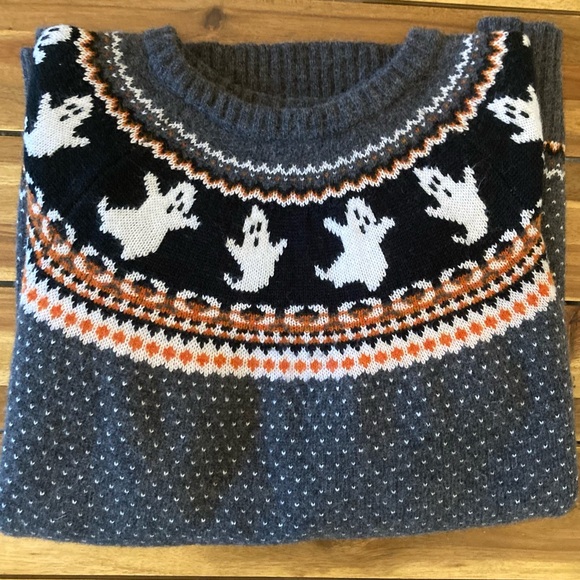 Kiel James Patrick Sweaters - Kiel James Patrick Spooky Ghost Crewneck Sweater, XXL, Halloween